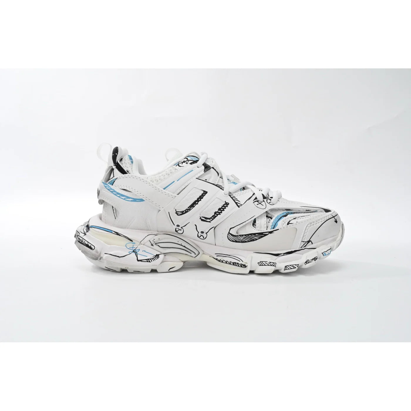 Balenciaga Track. Black Graffiti