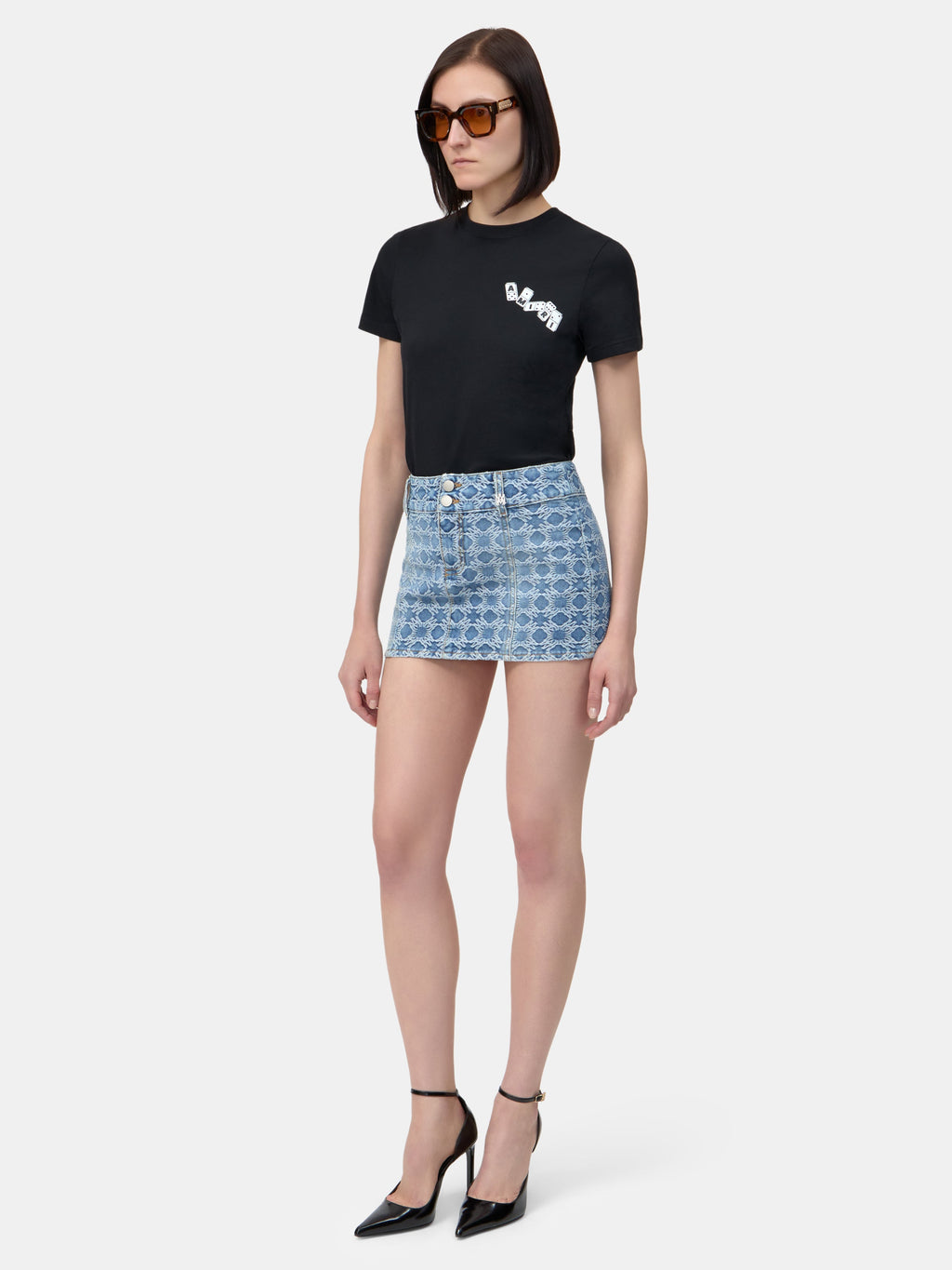 WOMEN - WOMEN'S MA QUAD JACQUARD MINI SKIRT - Stone Indigo