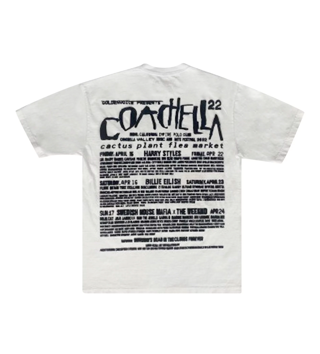Coachella x CPFM Tee White Swirl Red/Yellow
