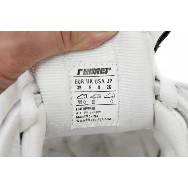 Balenciaga Runner White And Black Characters