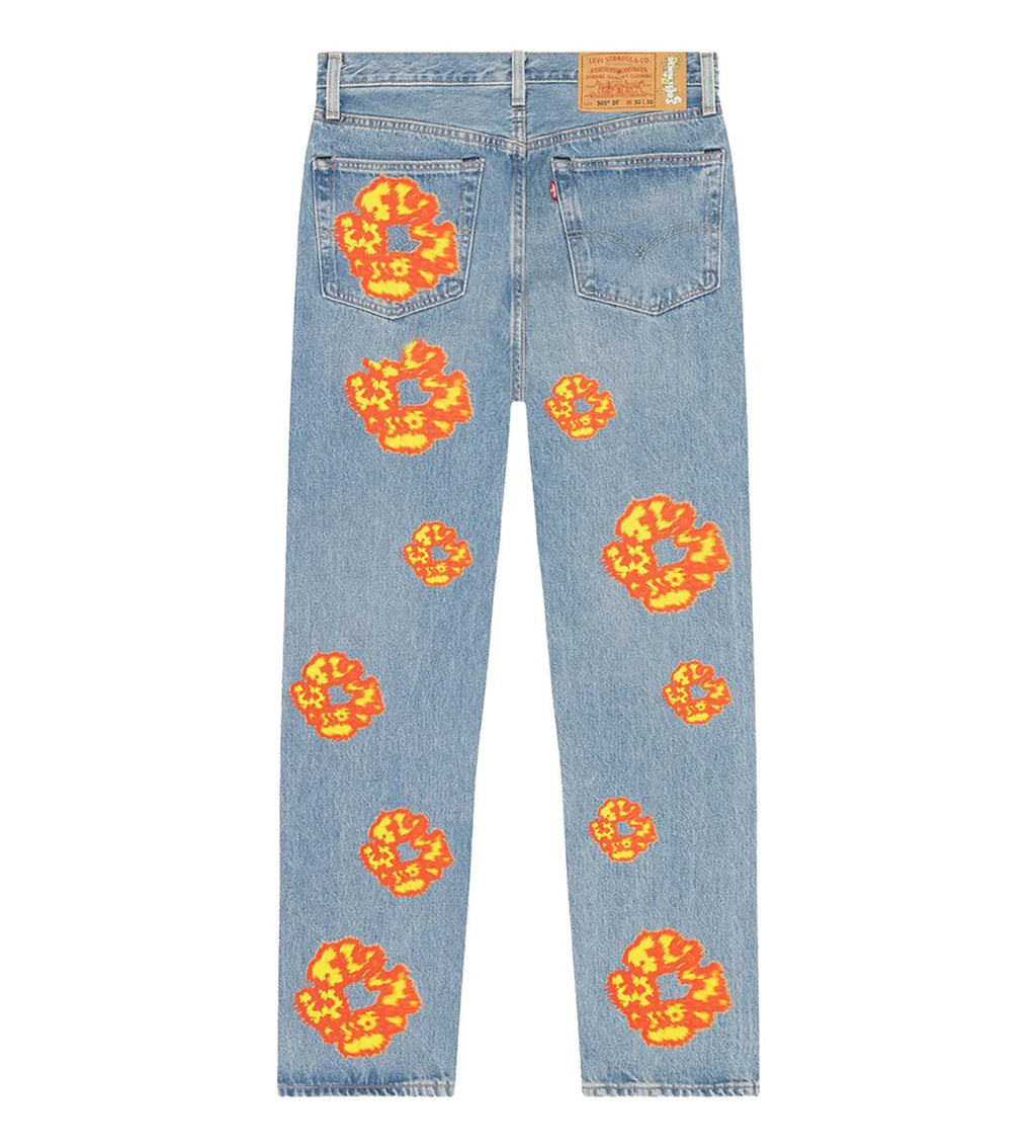 Denim Tears Offset Cotton Wreath Jeans Light Blue Wash