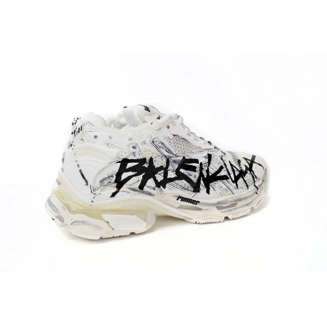Balenciaga Runner White And Black Characters
