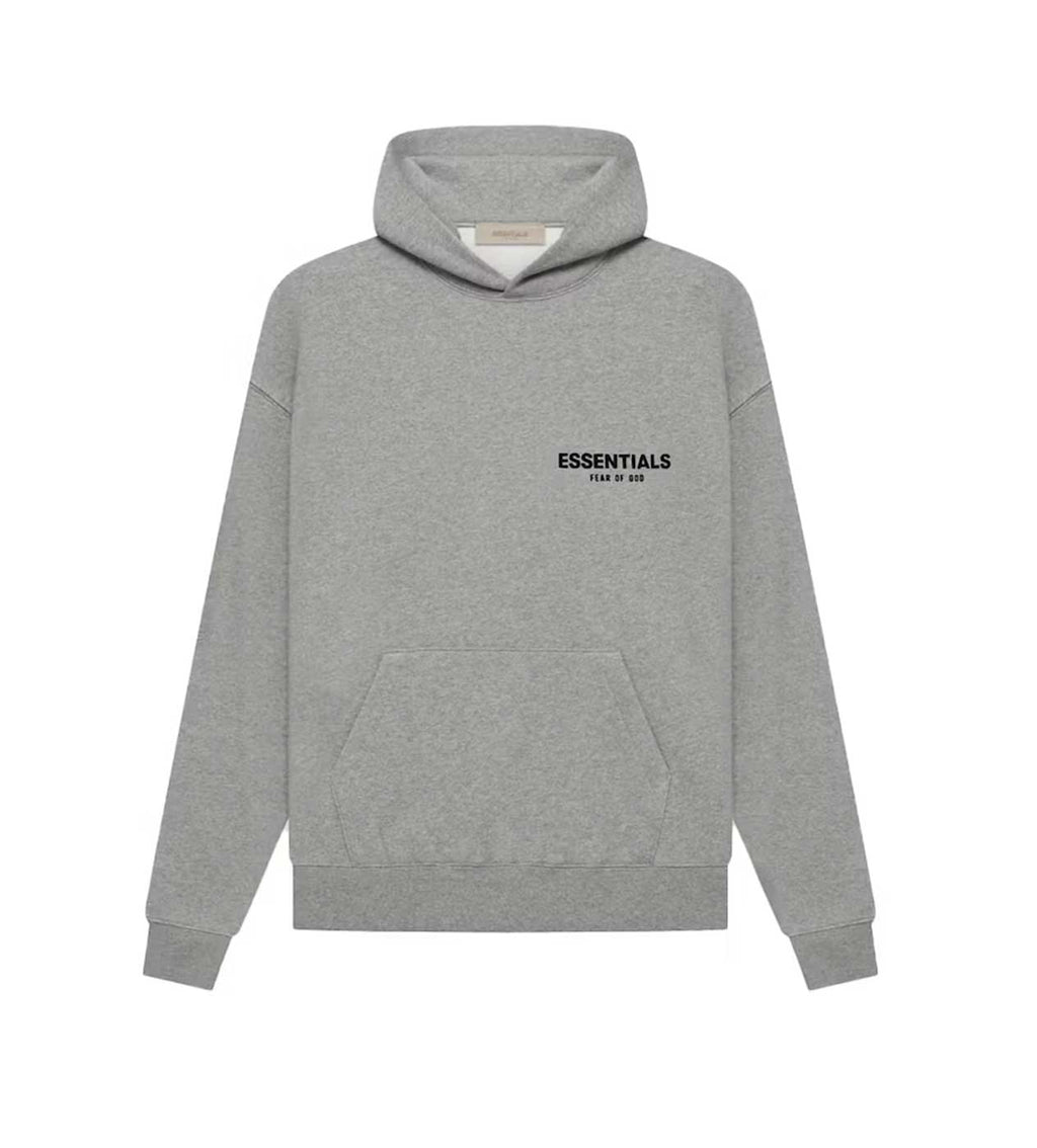Essentials Dark Oatmeal Velvet Hoodie