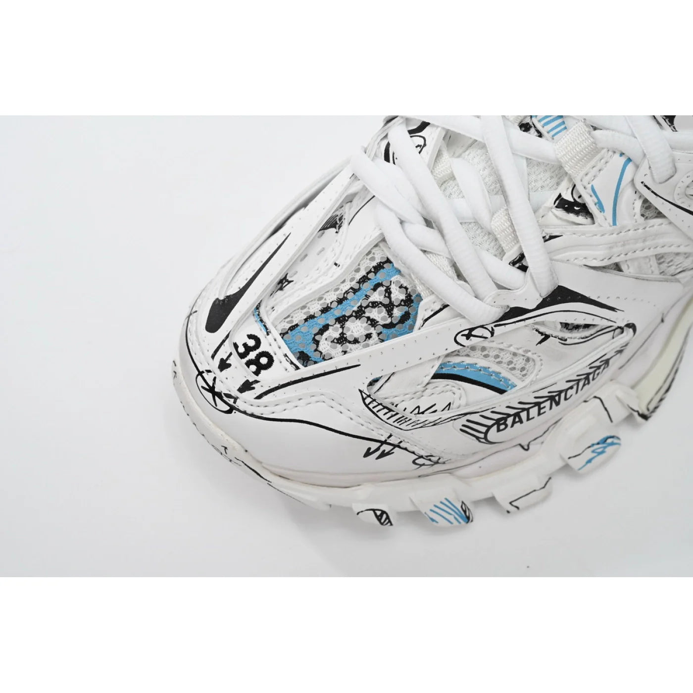 Balenciaga Track. Black Graffiti