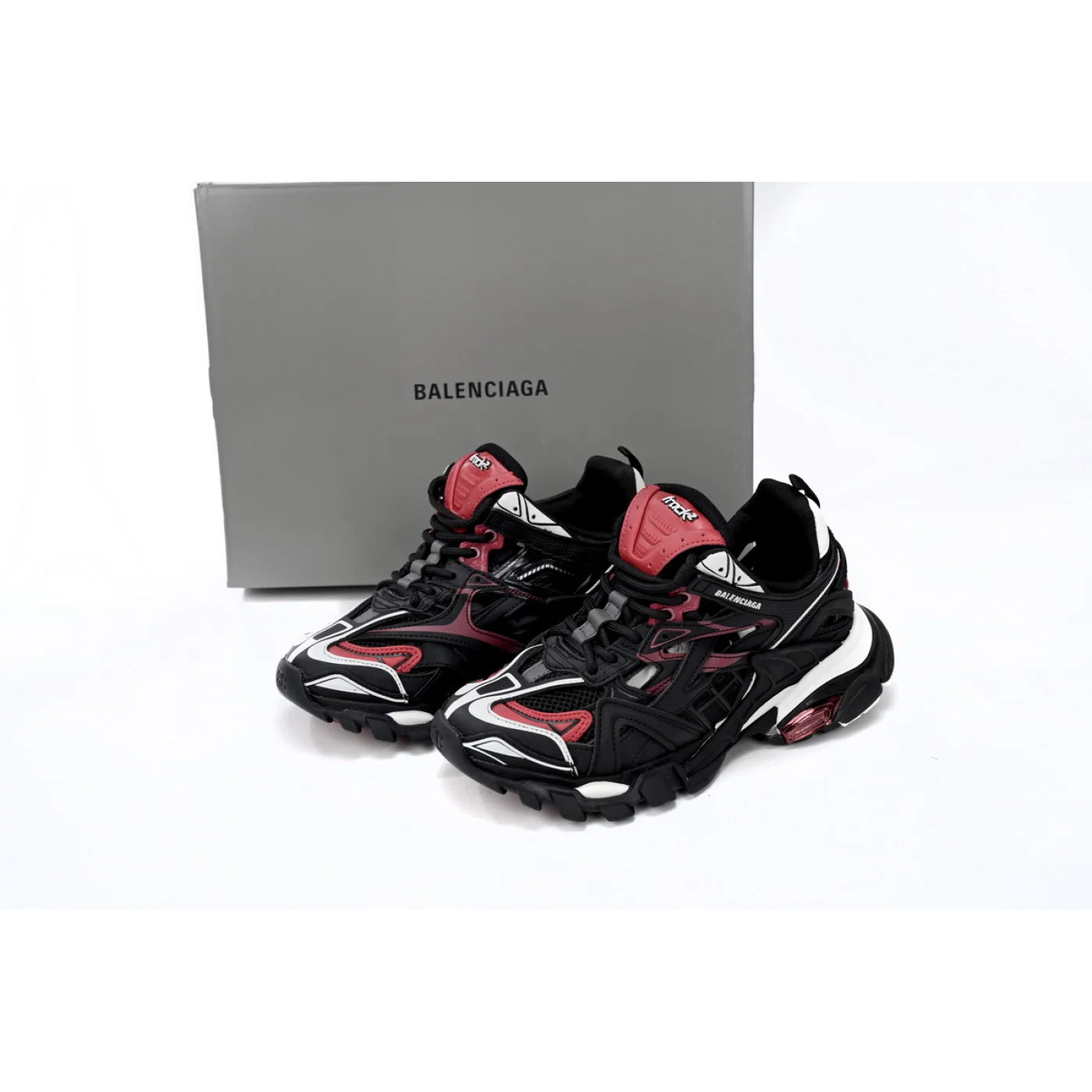 Balenciaga Track 2 Sneaker Military Black White Red