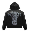 Godspeed Circle Of Life Zip Up Hoodie Vintage Wash Black