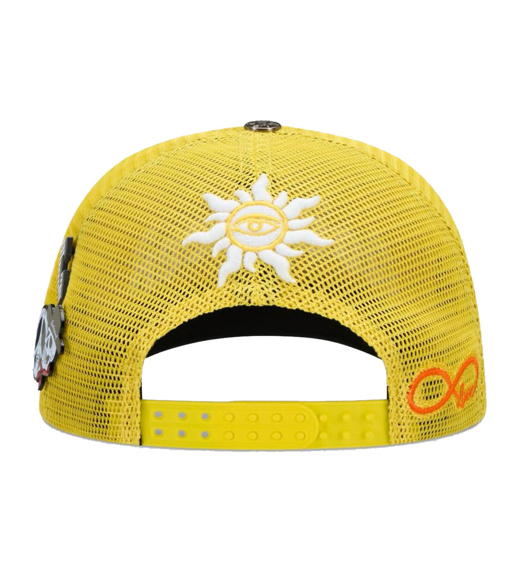 Godspeed Forever Lightning Trucker Hat Yellow