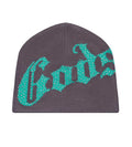 Godspeed Forever OG Logo Studded Beanie Grey/Green
