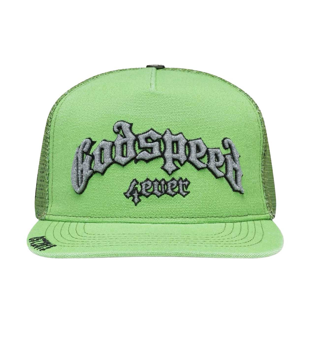 Godspeed Forever Trucker Hat Lime
