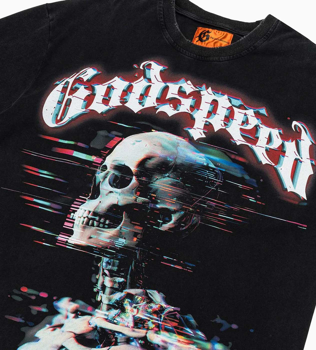 Godspeed Glitchy Tee Black