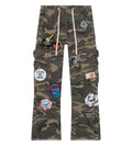 Godspeed Patchwork Flared Cargo Pants Camo