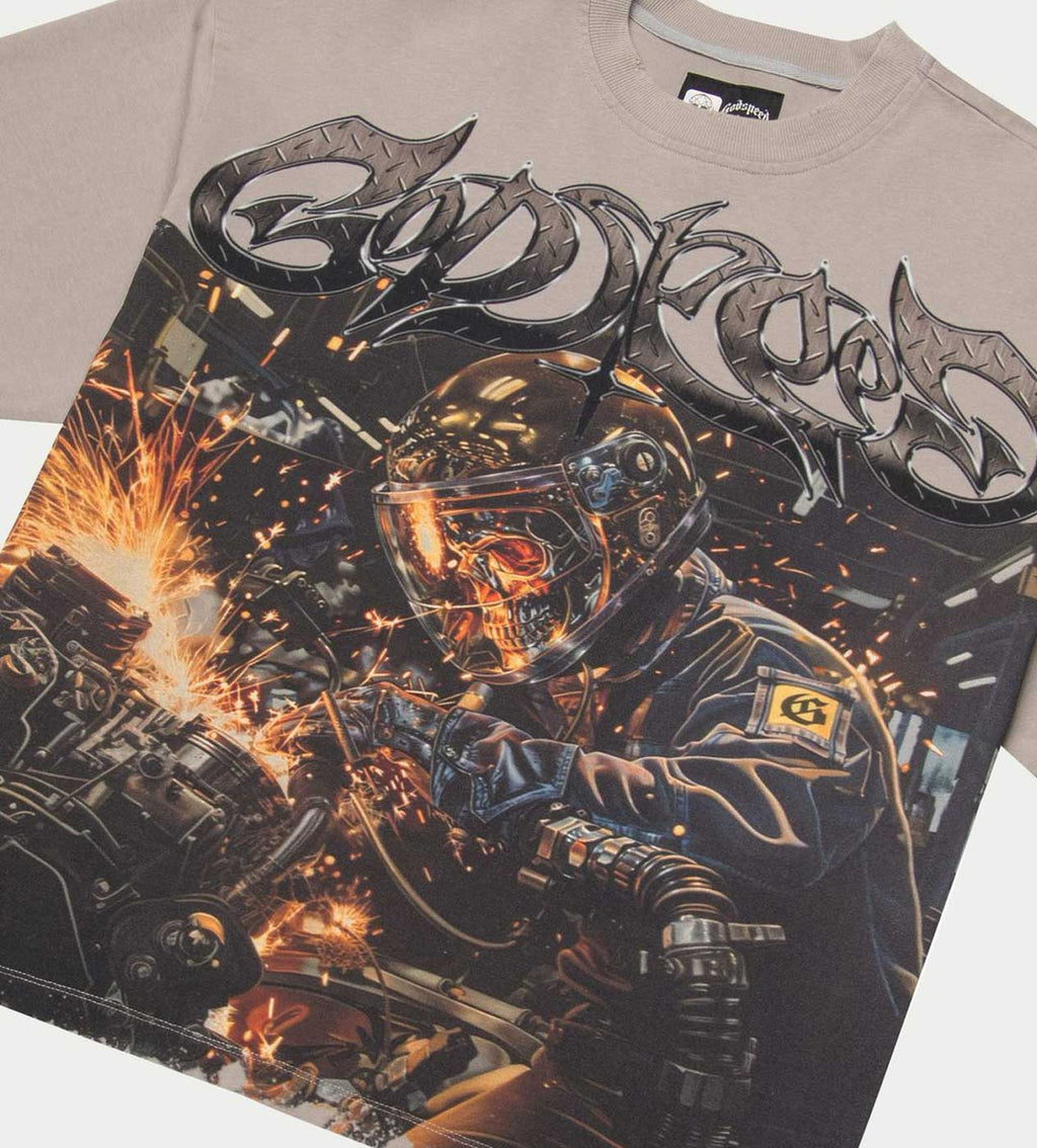 Godspeed Steel Sharpens Steel Tee Clay