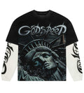 Godspeed Sunken Liberty 2 Layered Tee Washed Black