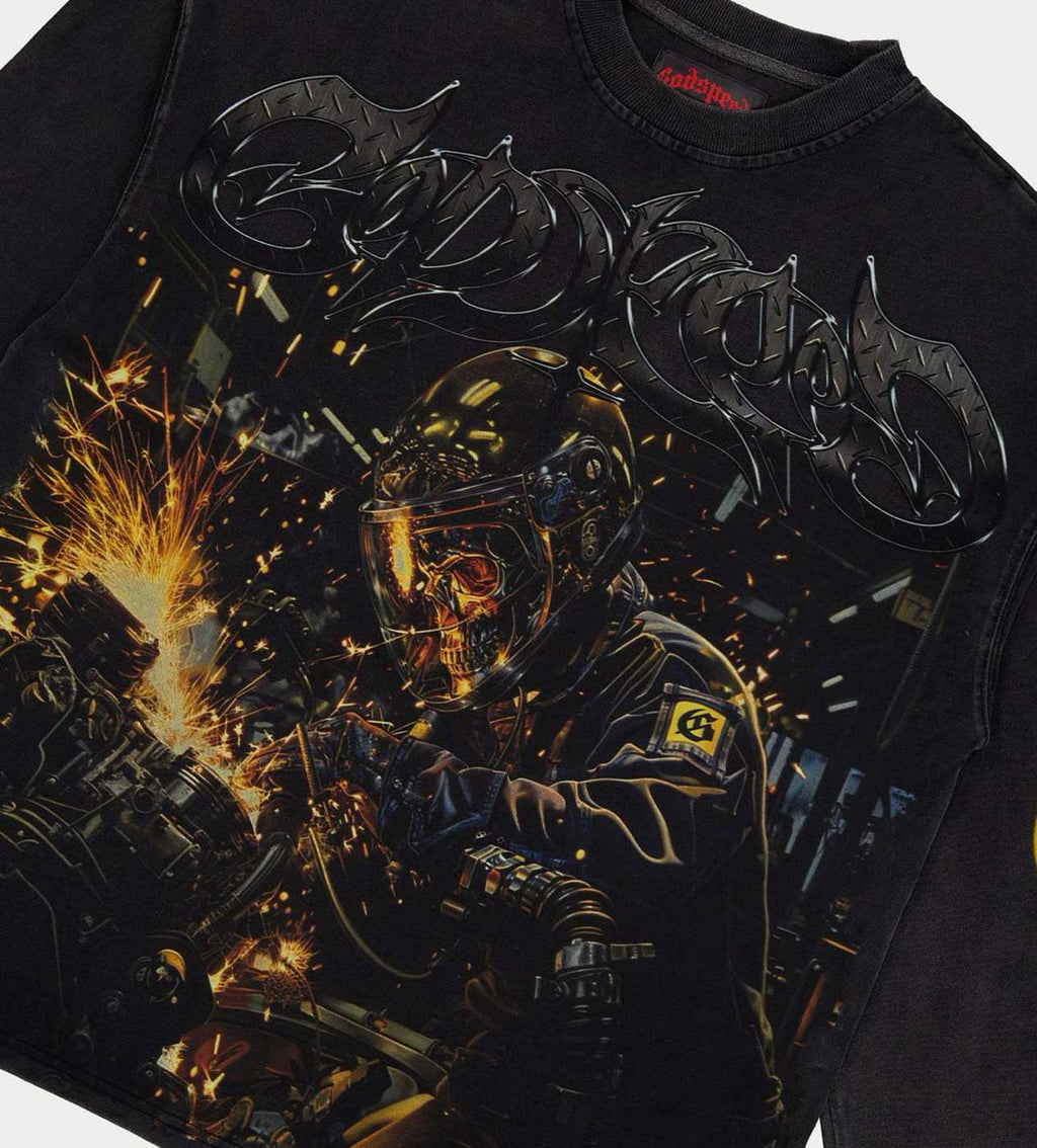 Godspeed Under Construction L/S Tee Black