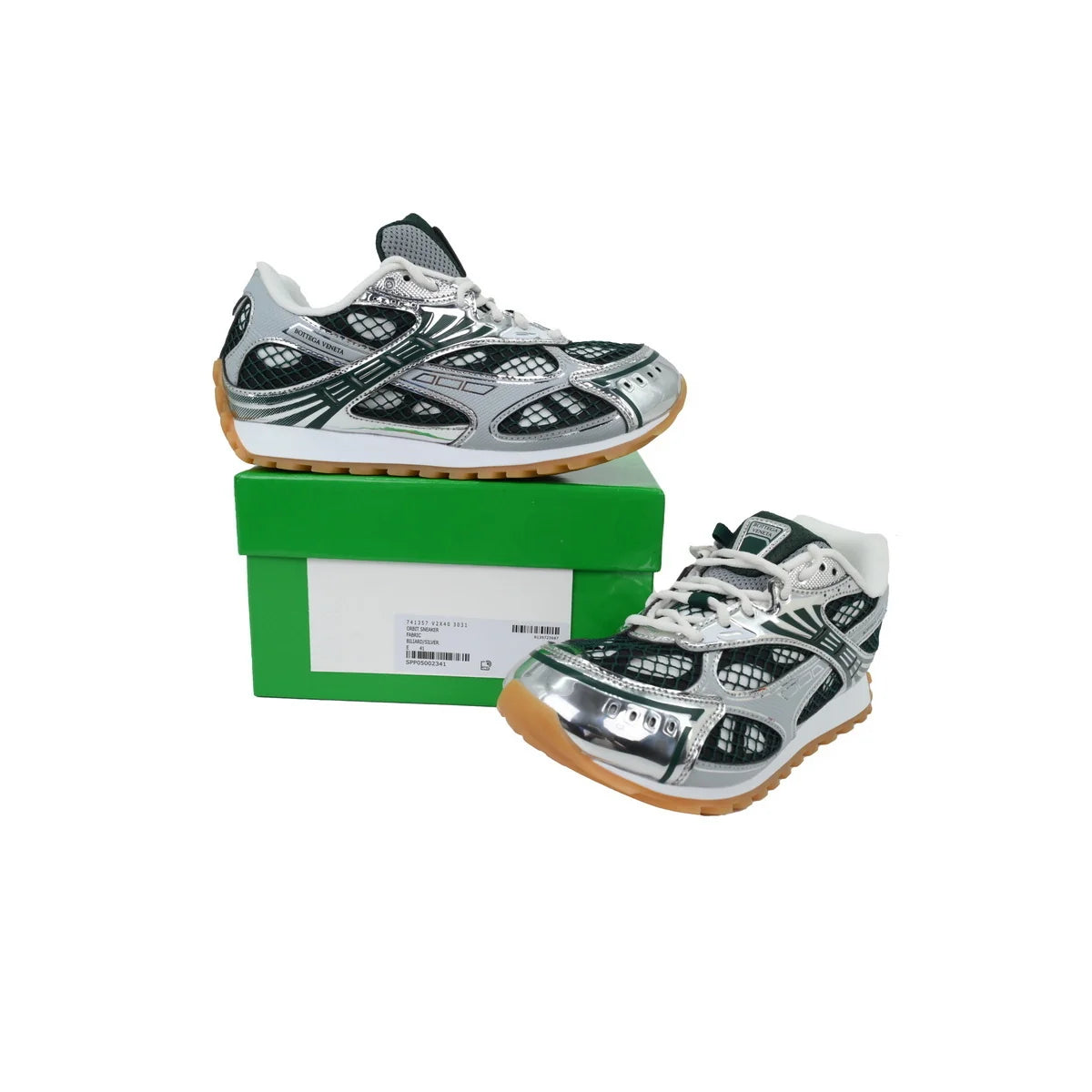 Bottega Veneta Orbit Dark Green Silver