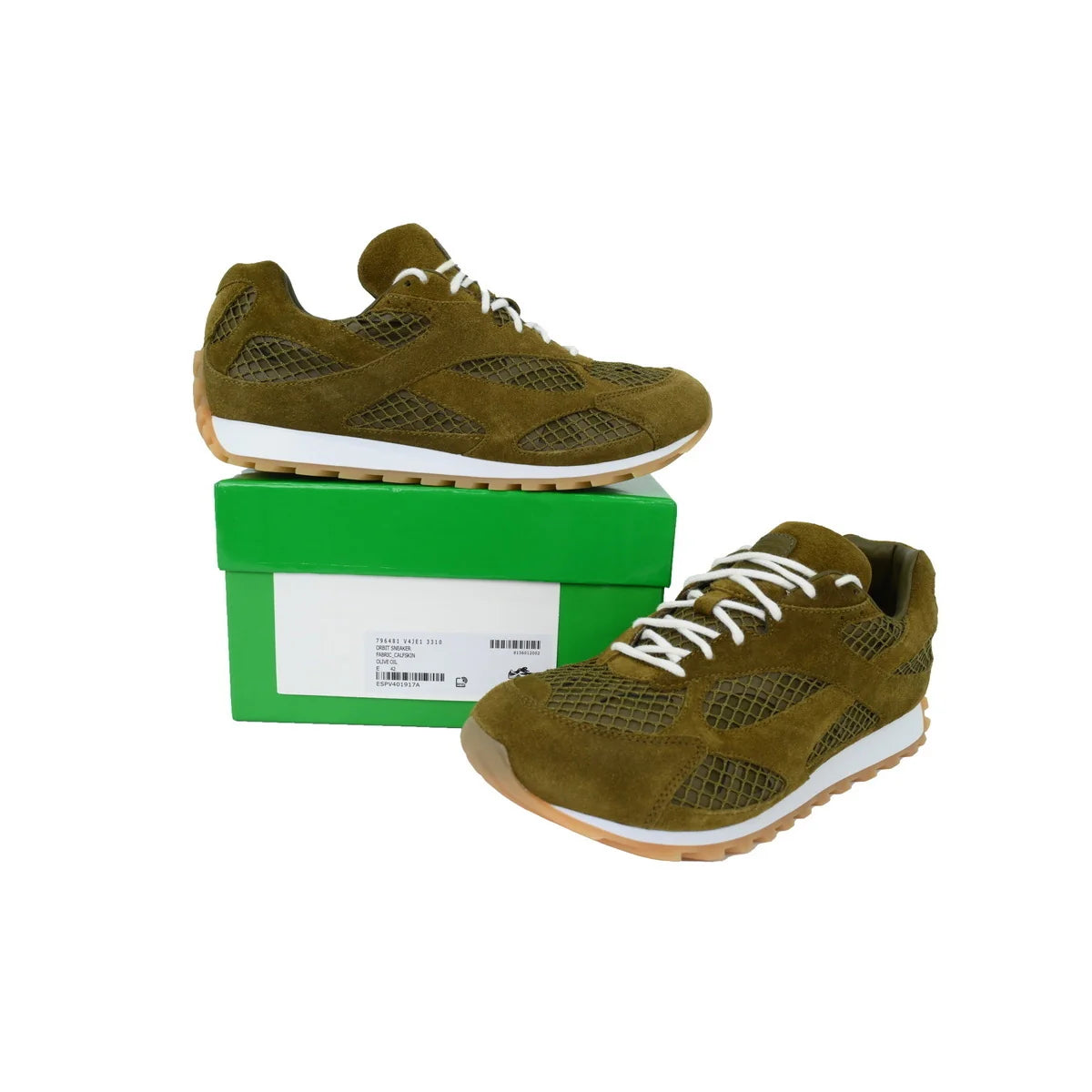 Bottega Veneta Orbit Suede Green