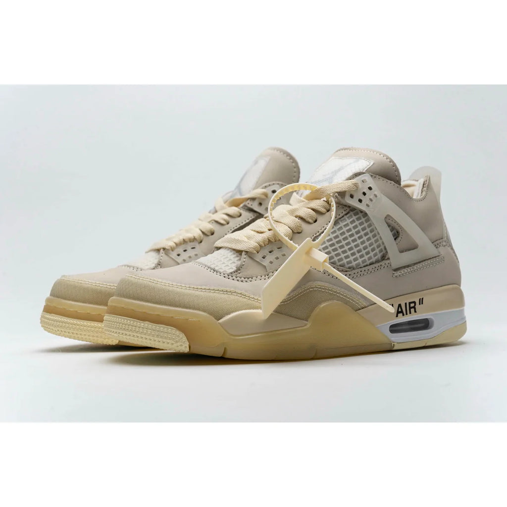 OFF White x Air Jordan 4 Retro Sail