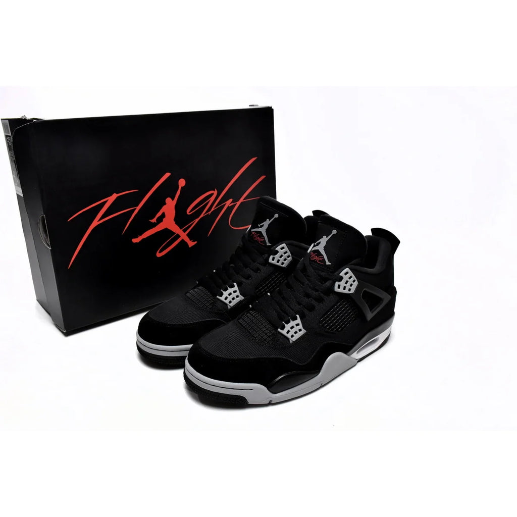 Air Jordan 4 Retro Black Canvas