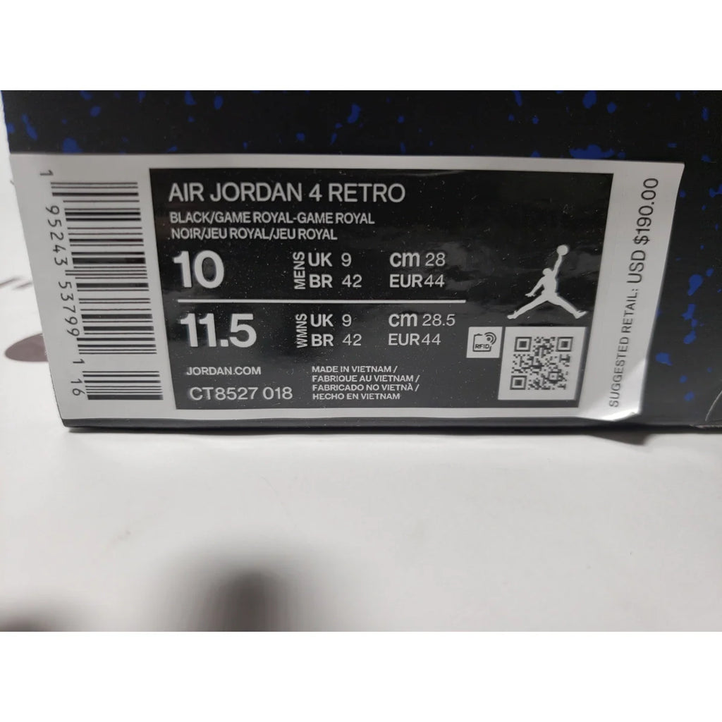 Air Jordan 4 Retro Black Game Royal