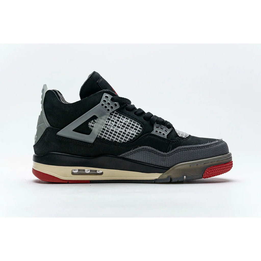 OFF White x Air Jordan 4 Retro Bred