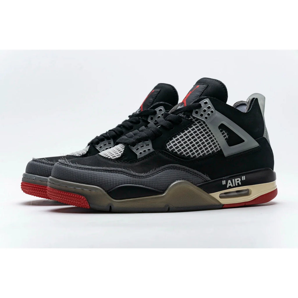 OFF White x Air Jordan 4 Retro Bred