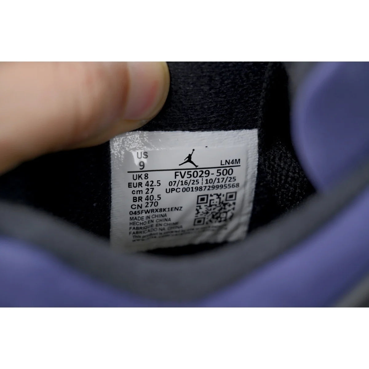 Air Jordan 4 Retro Lakers Purple