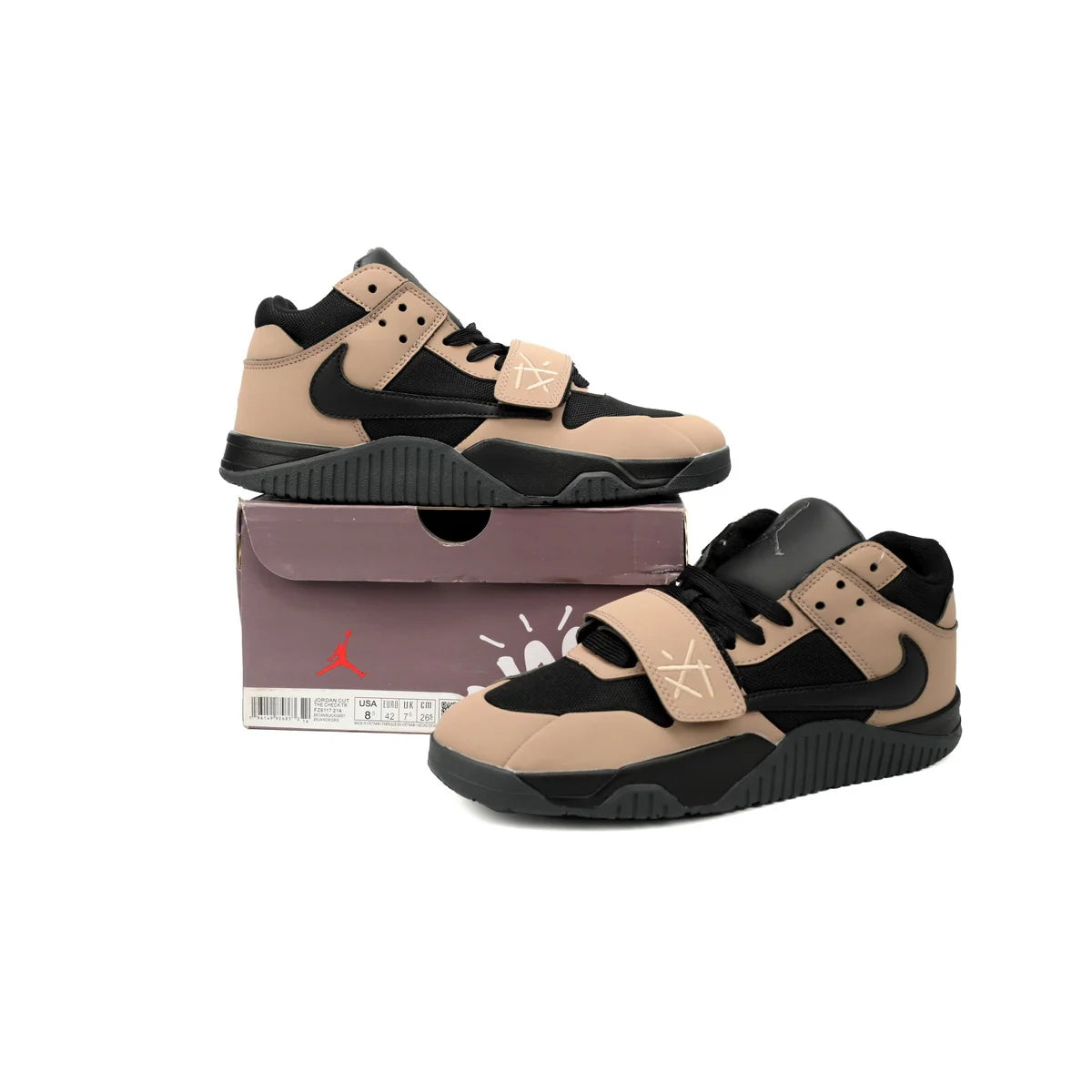 Travis Scott x Air Jordan Cut The Check Brown Black