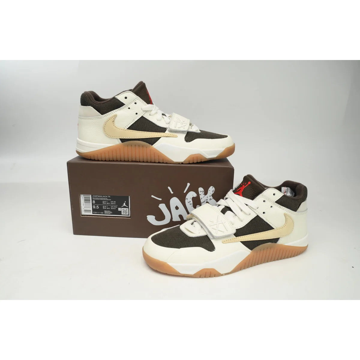 Travis Scott × Nike Jordan Jumpman Jack TR White Brown