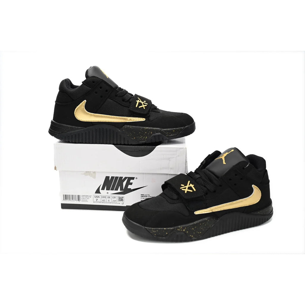 Travis Scott x Jordan Cut The Check Nice Kicks Black Gold