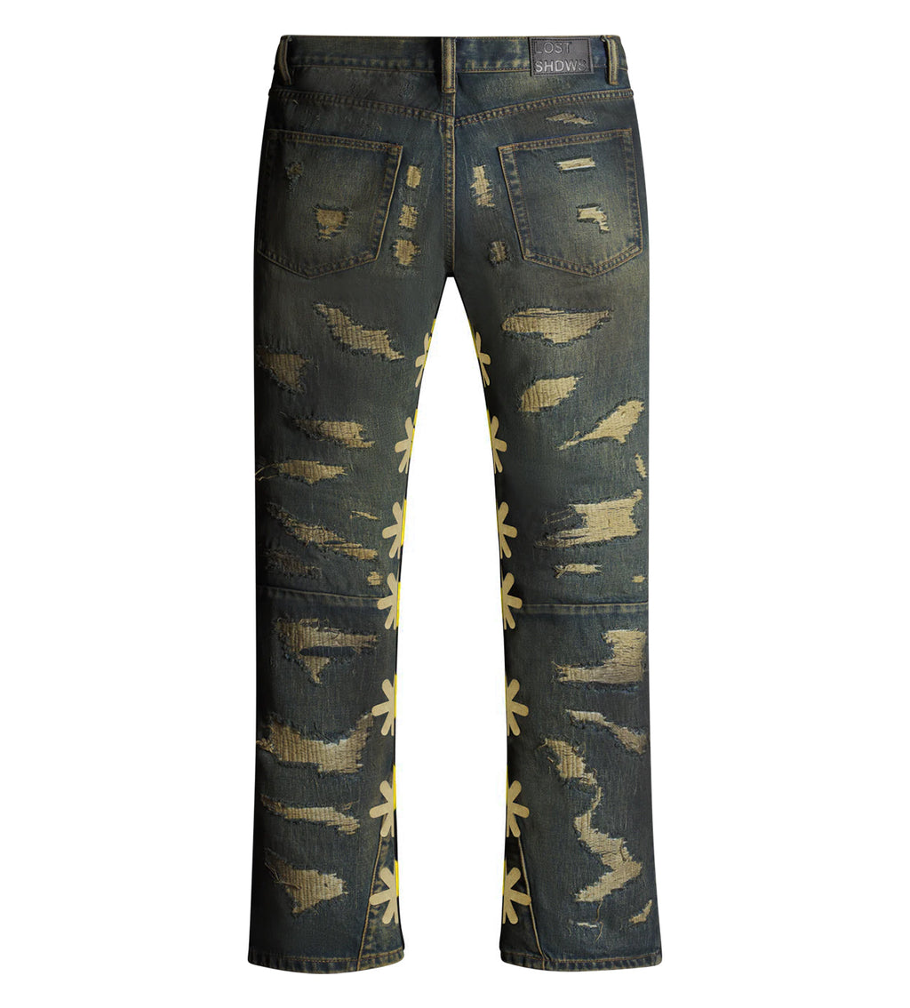 Lost Shdws Dstroy Denim Pants Bone