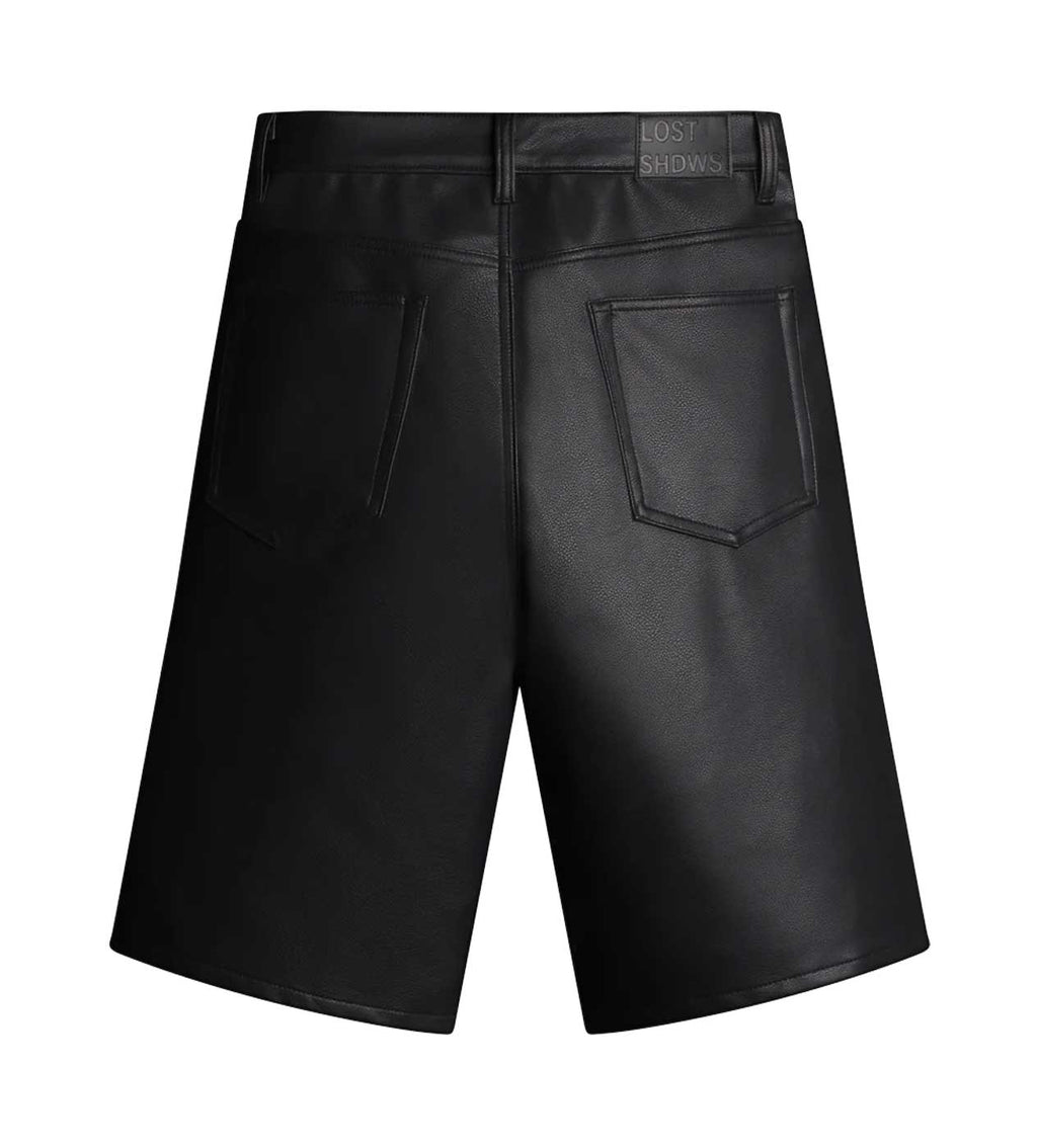 Lost Shdws Leather Shorts Black/Red
