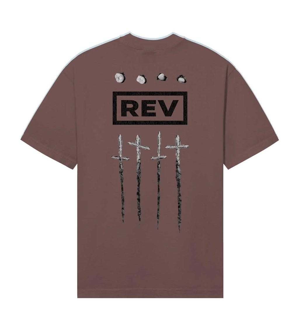 Revenge Closer To God Tee Chocolate Brown