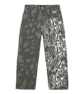Revenge Graffiti Distressed Boro Denim Pant Grey