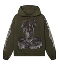 Revenge Graphite Portrait Hoodie Army Green