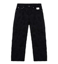 Revenge Logo Distressed Boro Denim Pant Black