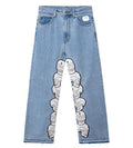 Revenge Skull Patch Denim Pant Indigo
