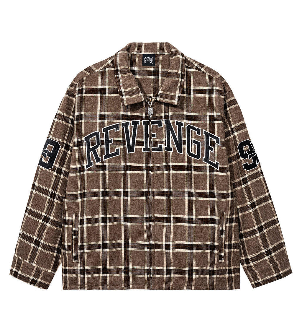 Revenge Valkyrie Embroidered Flannel Brown