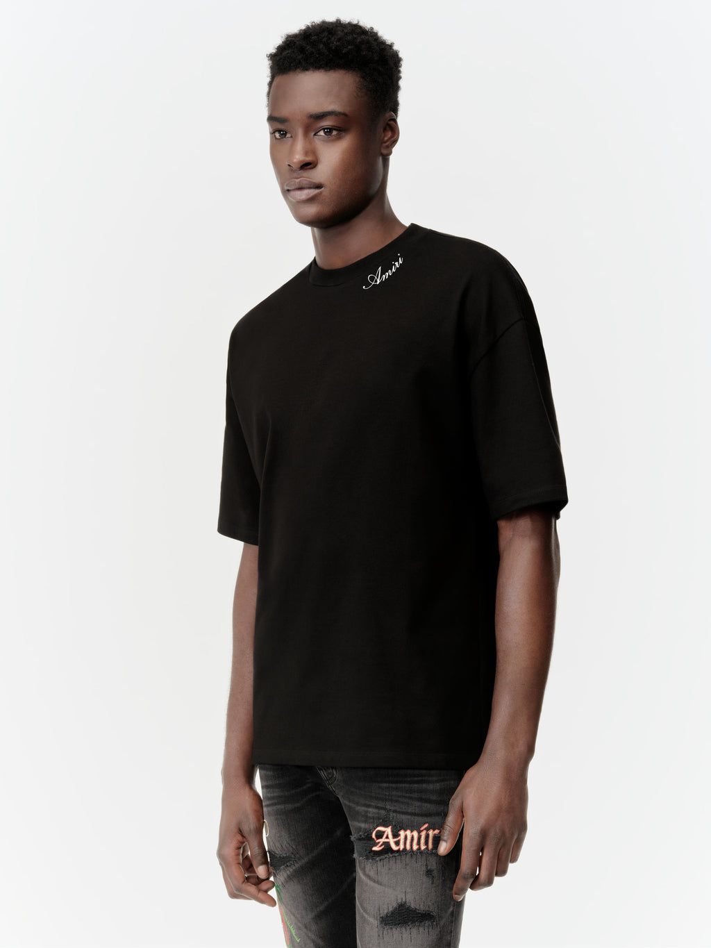 AMIRI SCRIPT SKATER TEE - Black