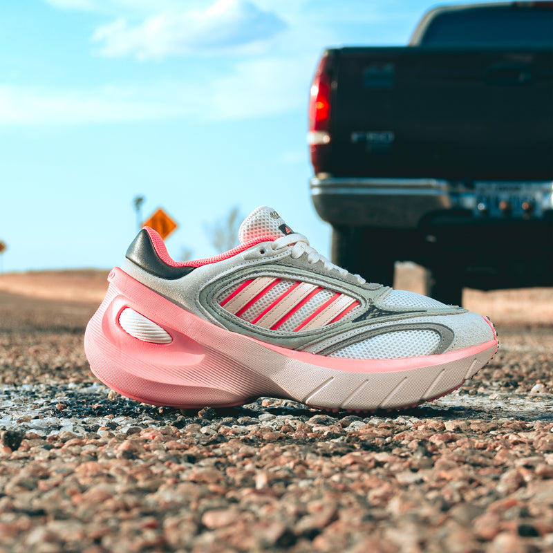 Politics x Adidas Adizero Goukana 'Roadkill' - Orbit Grey/Acid Red