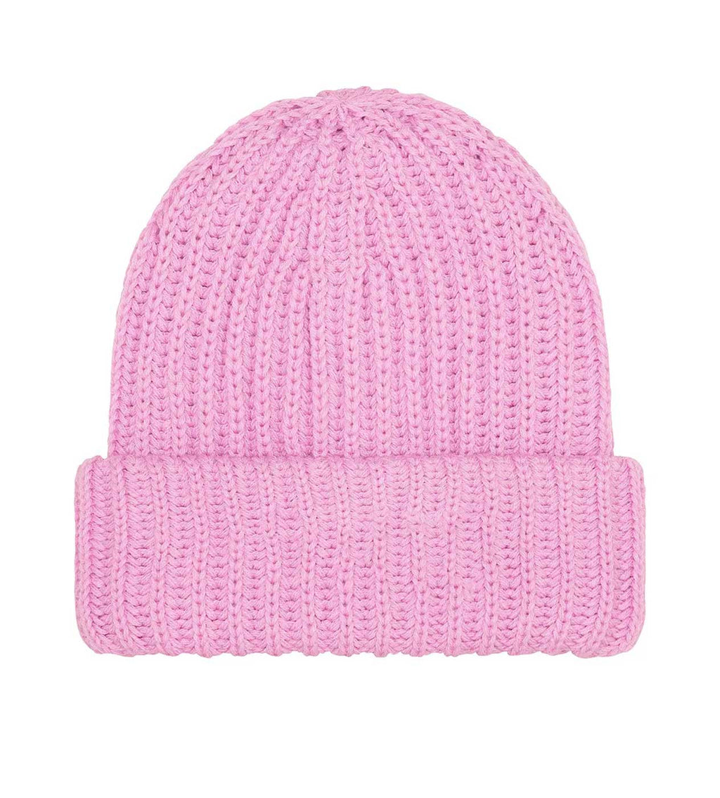 Supreme Chunky Rib Classic Logo Beanie Pink