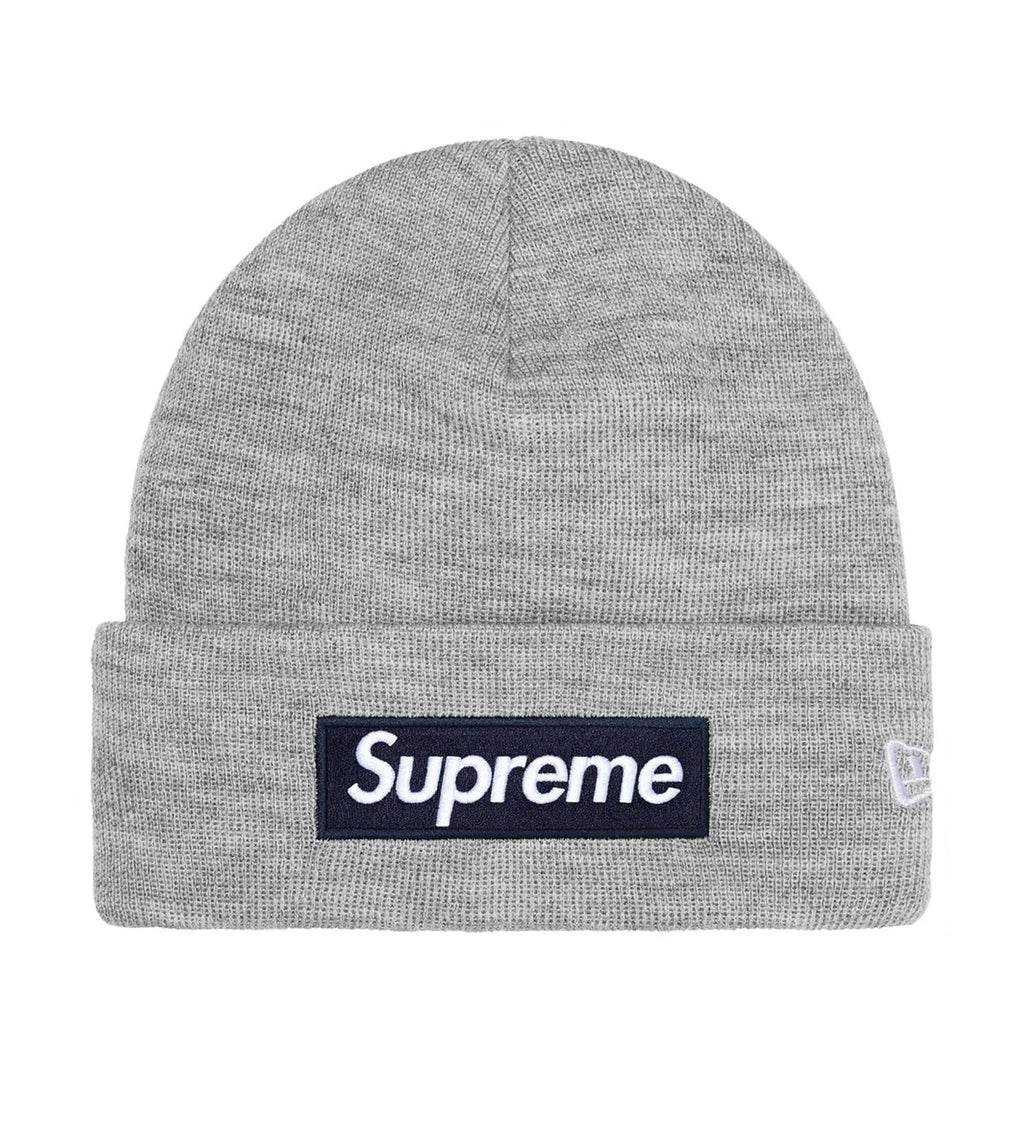 Supreme New Era Box Logo Beanie Grey/Navy