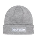 Supreme New Era Box Logo Beanie Heather Grey