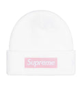 Supreme New Era Box Logo Beanie White/Pink