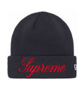 Supreme New Era Script Beanie Navy