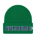 Supreme Old English Beanie Green/Blue