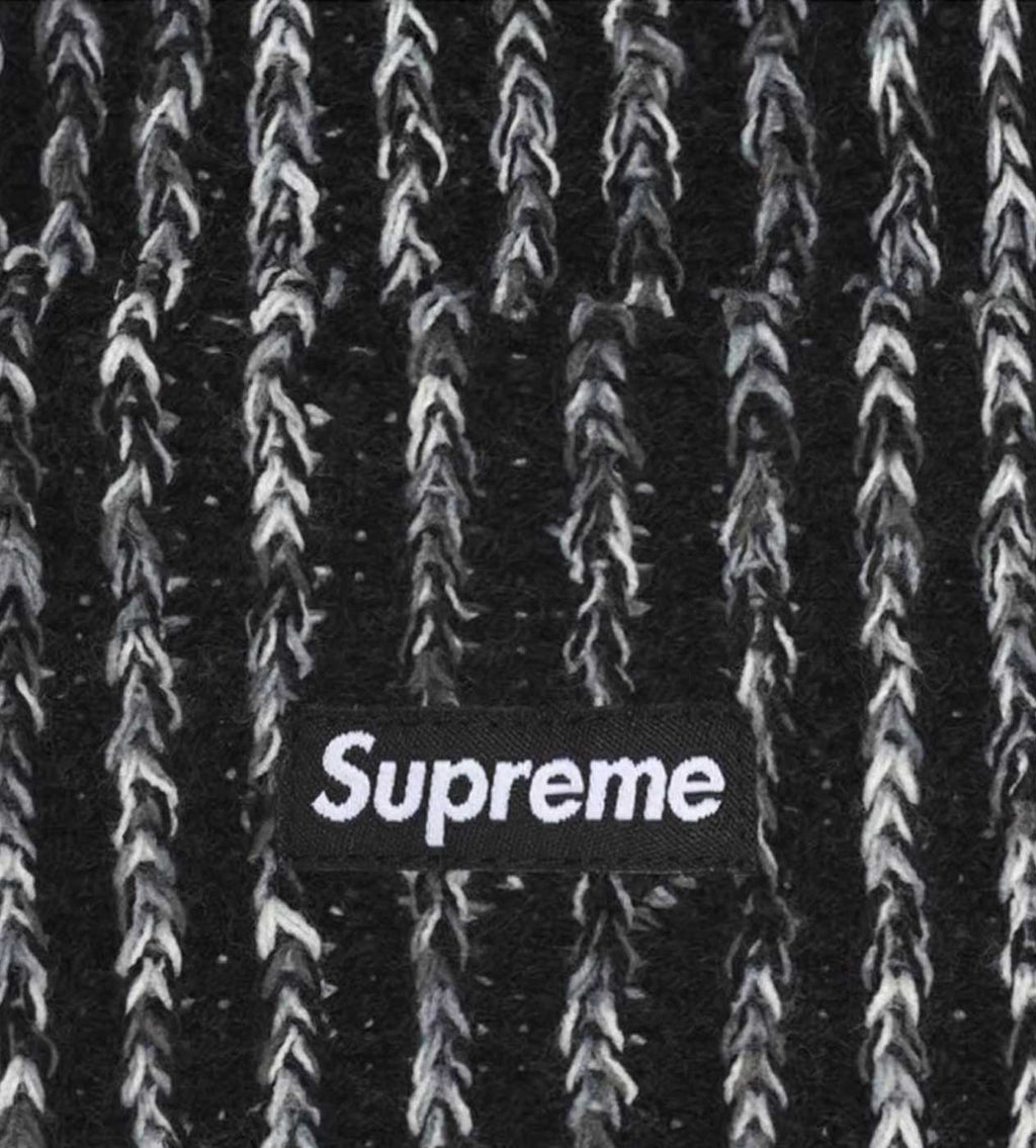 Supreme Rainbow Space Dye Loose Gauge Beanie Black
