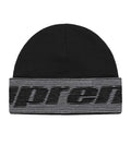 Supreme Reflective Jacquard Cuff Beanie Black