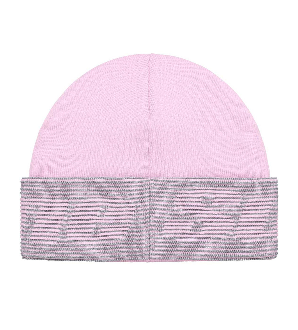 Supreme Reflective Jacquard Cuff Beanie PInk