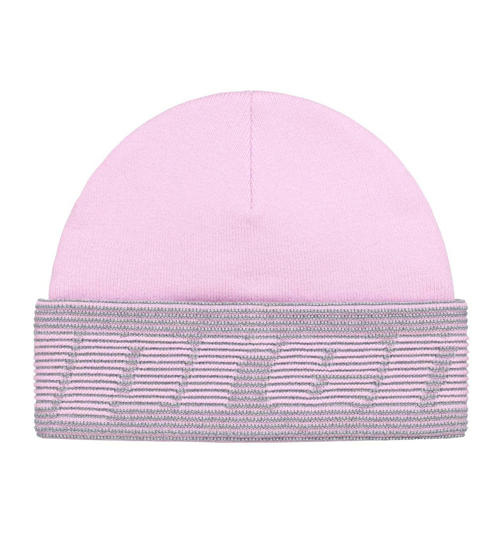Supreme Reflective Jacquard Cuff Beanie PInk