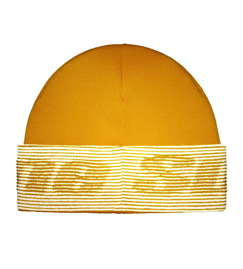 Supreme Reflective Jacquard Cuff Beanie Yellow